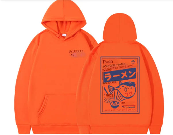 Cartoon Print Hooded Sweatshirt for Men