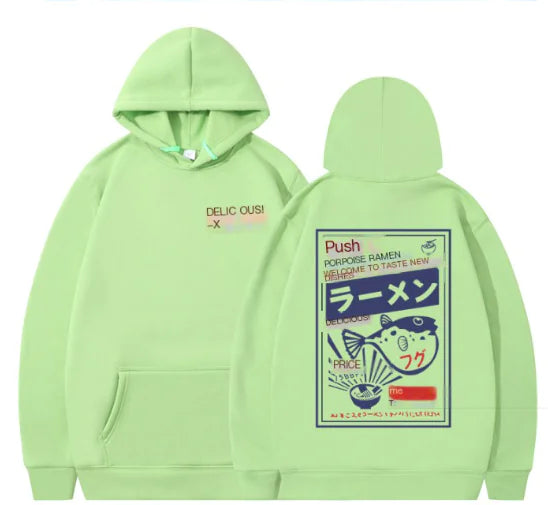 Cartoon Print Hooded Sweatshirt for Men