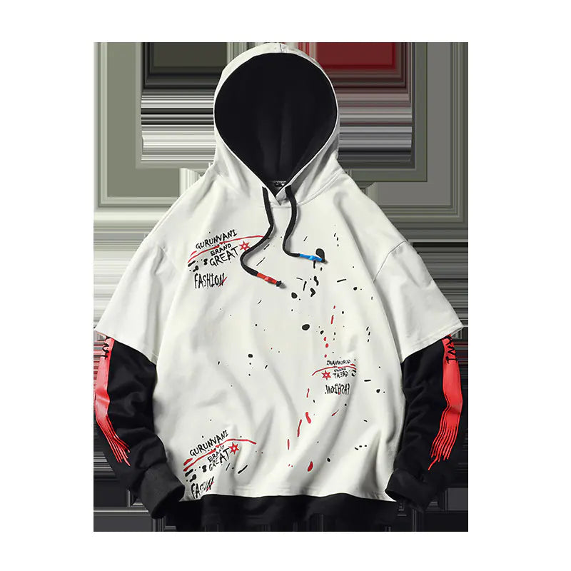 Men's Hooded Letter Print Sweatshirt - Fashionable Style