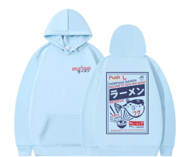 Cartoon Print Hooded Sweatshirt for Men