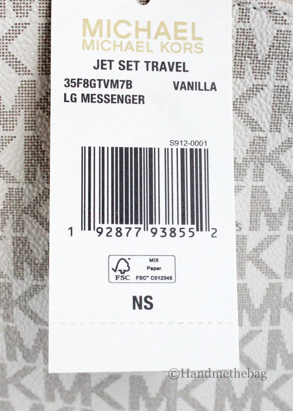 Michael Kors Signature Jet Set Vanilla Messenger Crossbody Bag
