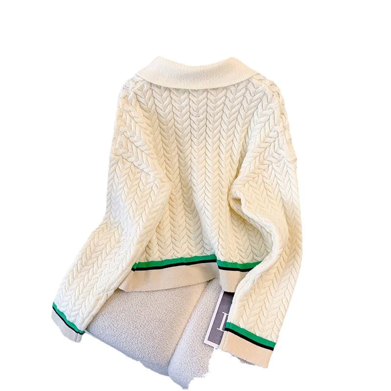 Knitted Two-Piece Set with Wide-Leg Pants