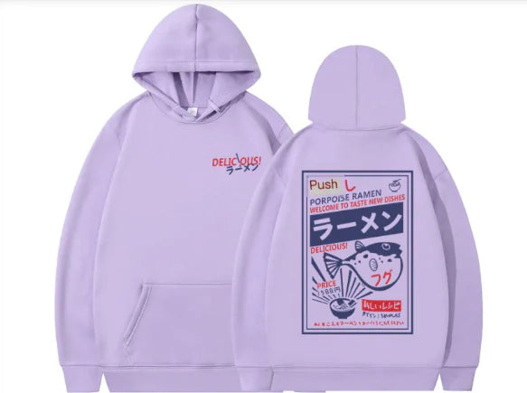 Cartoon Print Hooded Sweatshirt for Men