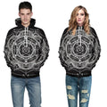 Harajuku Style Digital Print Hooded Sweatshirt (Plus Size)
