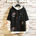 Men's Hooded Letter Print Sweatshirt - Fashionable Style