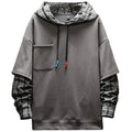 Moshtashio Mens Colorblock Pullover Hoodie Unisex Hooded Sweatshirt with Design Hip Hop Tops Cotton Casual Grey