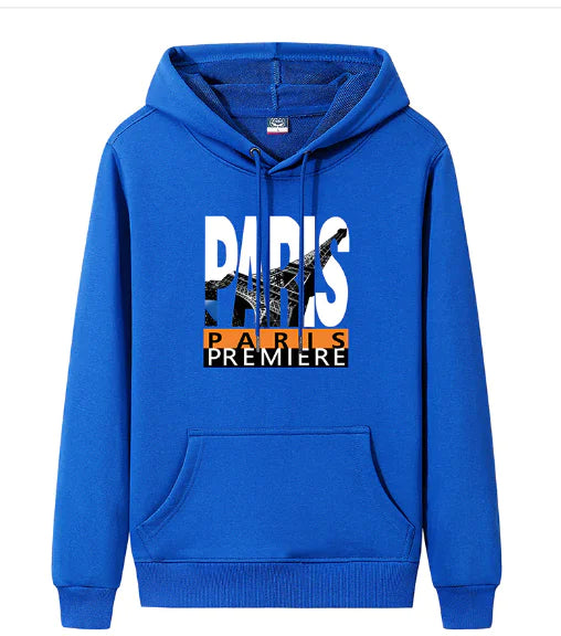 Plus Size Red Hooded Sweatshirt for Men with Print