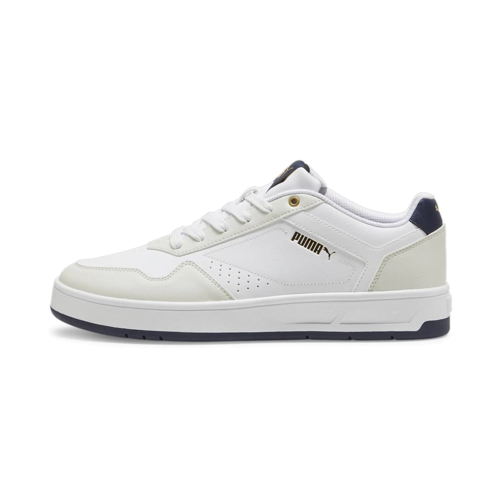 PUMA Mens Court Classic Sneaker PUMA Mens White-Vapor Gray-PUMA Mens Navy 12